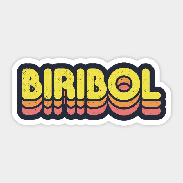 Retro Biribol Sticker by rojakdesigns